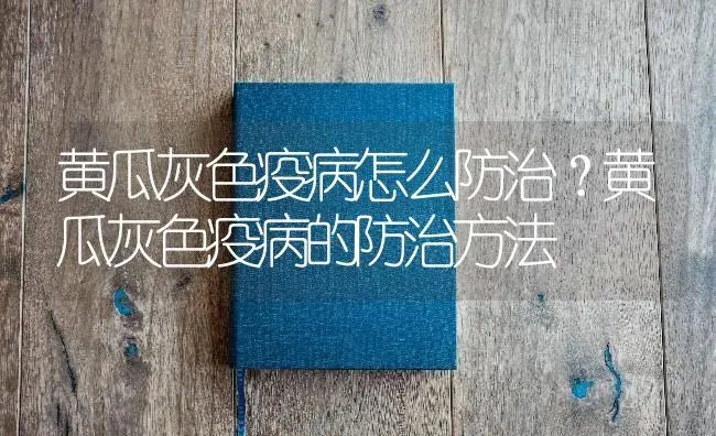 黄瓜灰色疫病怎么防治？黄瓜灰色疫病的防治方法 | 蔬菜种植