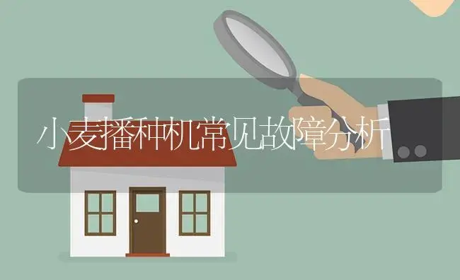 小麦播种机常见故障分析 | 农资农机