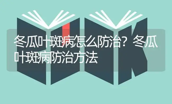 冬瓜叶斑病怎么防治？冬瓜叶斑病防治方法 | 蔬菜种植