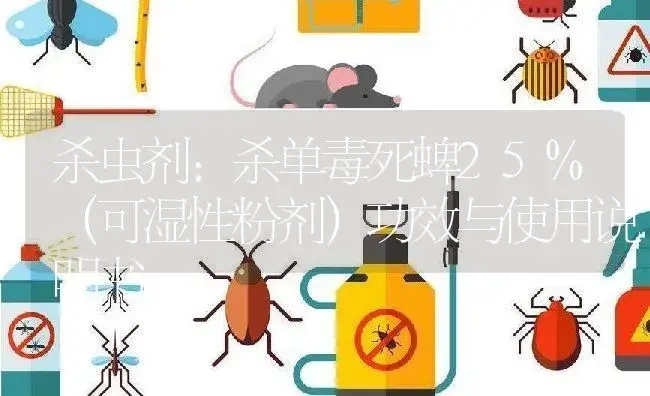 杀虫剂：杀单毒死蜱25%（可湿性粉剂） | 适用防治对象及农作物使用方法说明书 | 植物农药