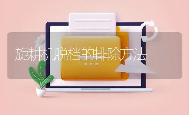 旋耕机脱档的排除方法 | 农资农机