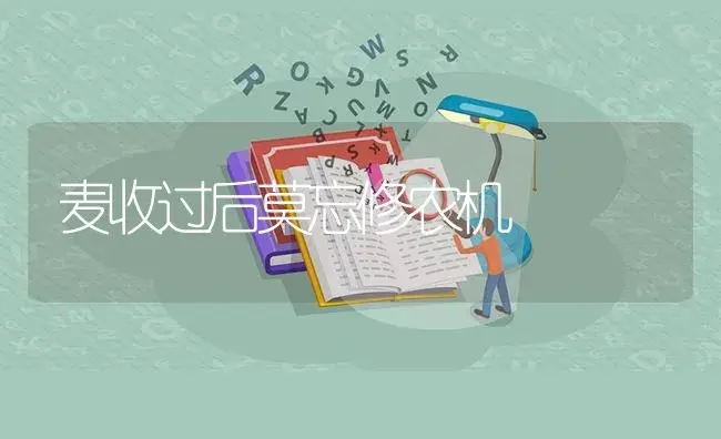 麦收过后莫忘修农机 | 农资农机