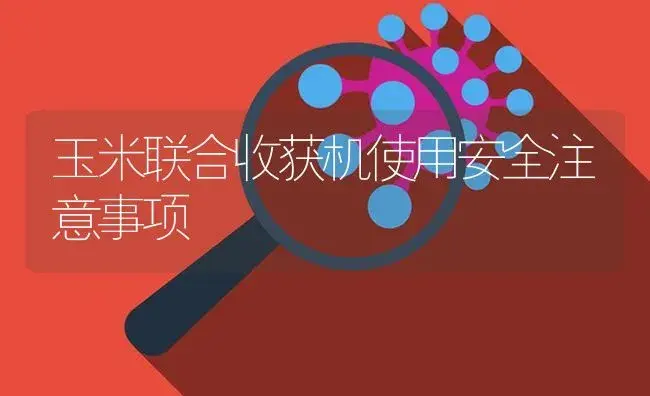 玉米联合收获机使用安全注意事项 | 农资农机