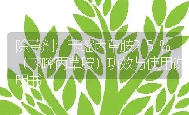 除草剂：苄嘧丙草胺25%（苄嘧丙草胺） | 适用防治对象及农作物使用方法说明书 | 植物农药