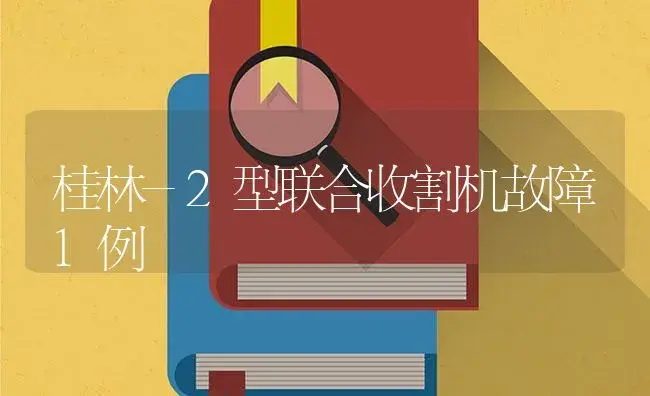 桂林-2型联合收割机故障1例 | 农资农机