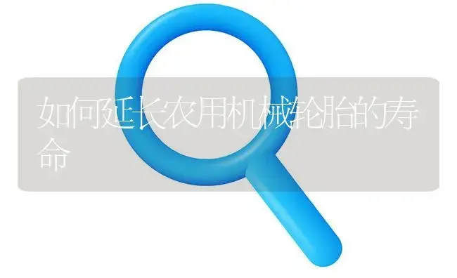 如何延长农用机械轮胎的寿命 | 农资农机