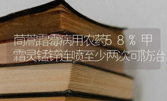 茼蒿霜霉病用农药58%甲霜灵锰锌连喷至少两次可防治 | 蔬菜种植