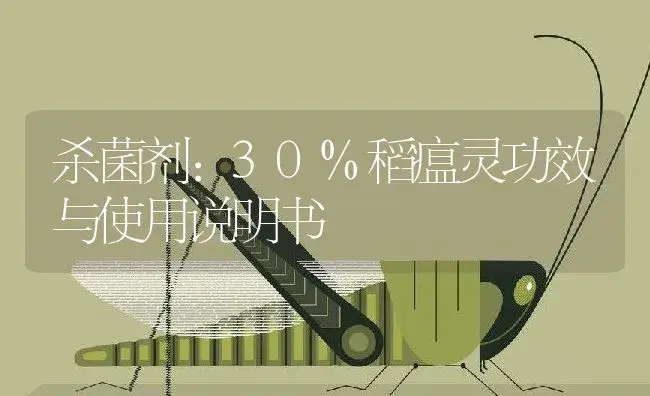 杀菌剂：30%稻瘟灵 | 适用防治对象及农作物使用方法说明书 | 植物农药