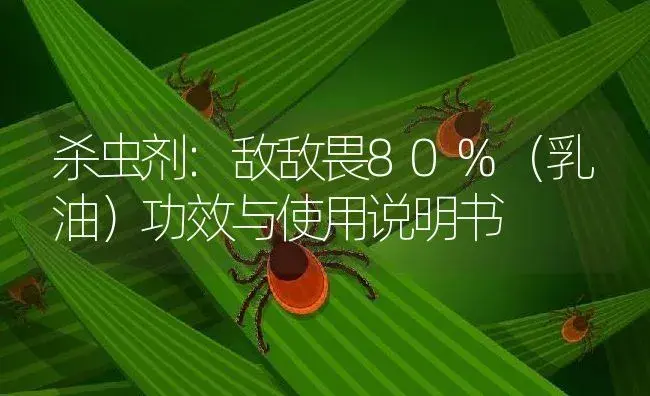 杀虫剂：敌敌畏80%（乳油） | 适用防治对象及农作物使用方法说明书 | 植物农药