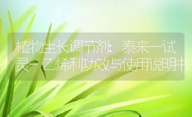 植物生长调节剂：泰来一试灵-乙烯利 | 适用防治对象及农作物使用方法说明书 | 植物农药