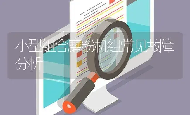 小型组合磨粉机组常见故障分析 | 农资农机