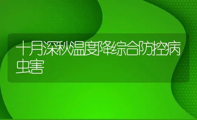 十月深秋温度降综合防控病虫害 | 植物病虫害