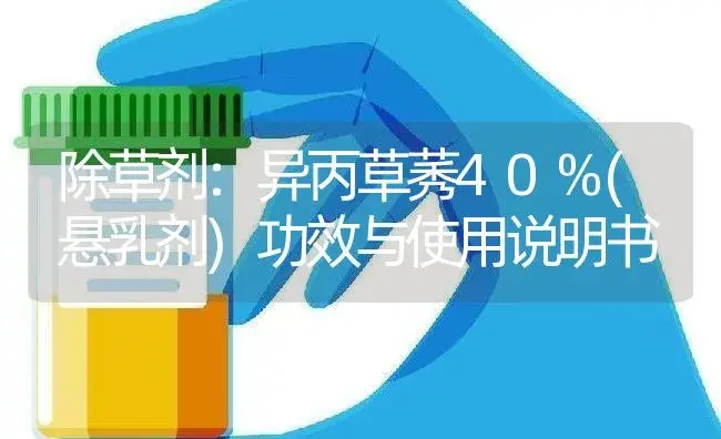 除草剂：异丙草莠40%(悬乳剂) | 适用防治对象及农作物使用方法说明书 | 植物农药