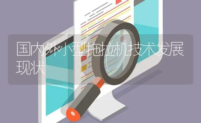 国内外小型拖拉机技术发展现状 | 农资农机