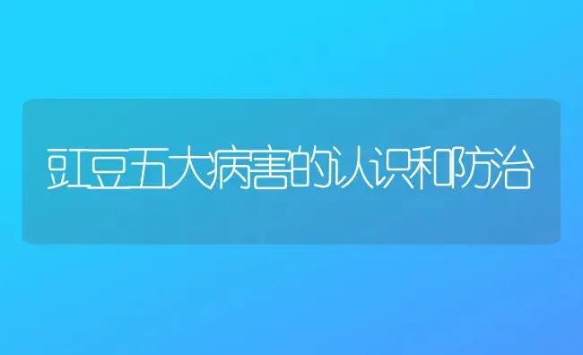 豇豆五大病害的认识和防治 | 植物病虫害