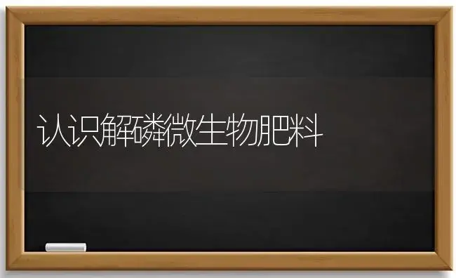 认识解磷微生物肥料 | 植物肥料