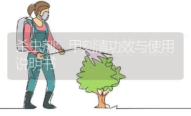 杀虫剂：甲刻清 | 适用防治对象及农作物使用方法说明书 | 植物农药