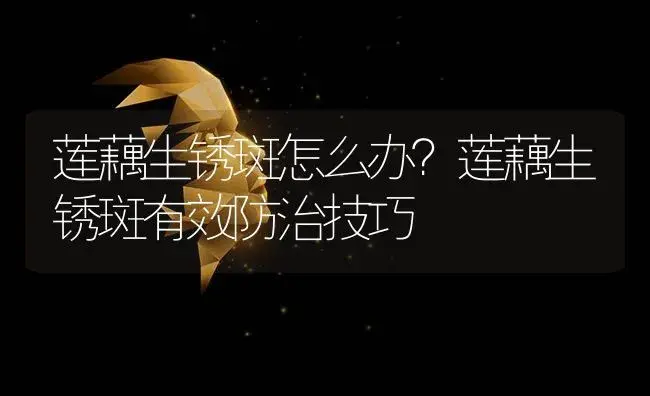 莲藕生锈斑怎么办？莲藕生锈斑有效防治技巧 | 蔬菜种植