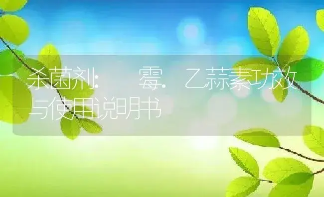 杀菌剂：噁霉.乙蒜素 | 适用防治对象及农作物使用方法说明书 | 植物农药