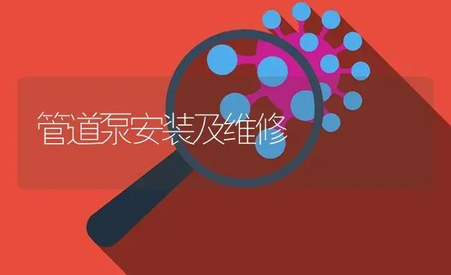 管道泵安装及维修 | 农资农机