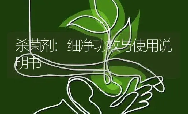 杀菌剂：细净 | 适用防治对象及农作物使用方法说明书 | 植物农药