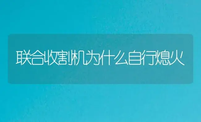 联合收割机为什么自行熄火 | 农资农机