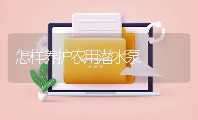 怎样养护农用潜水泵 | 农资农机