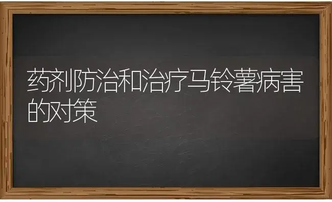 药剂防治和治疗马铃薯病害的对策 | 蔬菜种植
