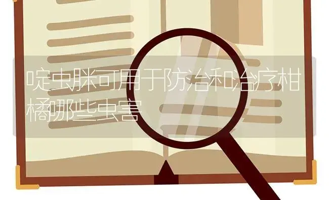 啶虫脒可用于防治和治疗柑橘哪些虫害 | 蔬菜种植