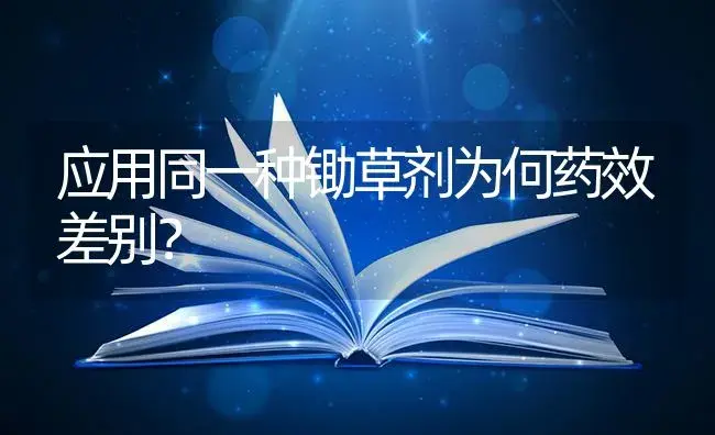 应用同一种锄草剂为何药效差别？ | 蔬菜种植