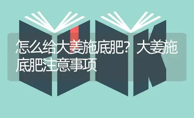 怎么给大姜施底肥？大姜施底肥注意事项 | 蔬菜种植