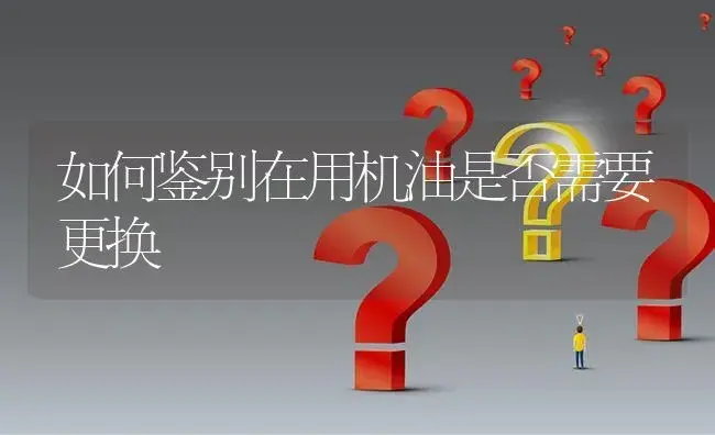 如何鉴别在用机油是否需要更换 | 农资农机