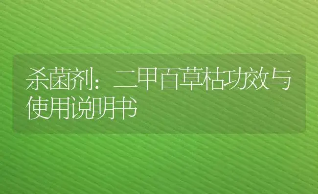 杀菌剂：二甲百草枯 | 适用防治对象及农作物使用方法说明书 | 植物农药