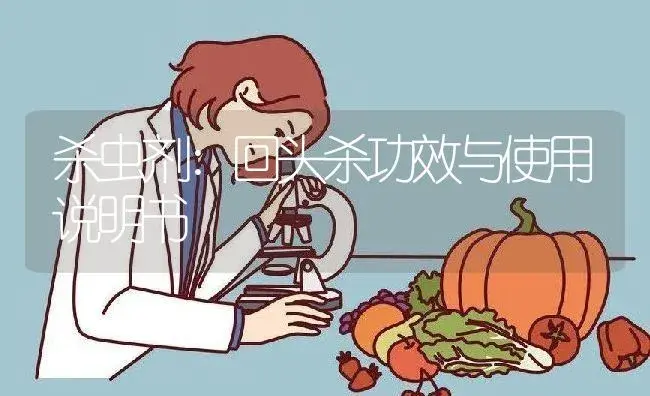 杀虫剂：回头杀 | 适用防治对象及农作物使用方法说明书 | 植物农药