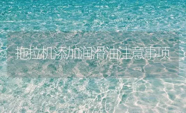 拖拉机添加润滑油注意事项 | 农资农机