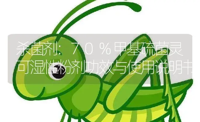 杀菌剂：70%甲基硫菌灵可湿性粉剂 | 适用防治对象及农作物使用方法说明书 | 植物农药