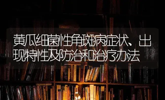 黄瓜细菌性角斑病症状、出现特性及防治和治疗办法 | 蔬菜种植