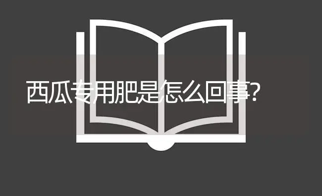 西瓜专用肥是怎么回事？ | 植物肥料