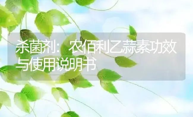 杀菌剂：农佰利乙蒜素 | 适用防治对象及农作物使用方法说明书 | 植物农药