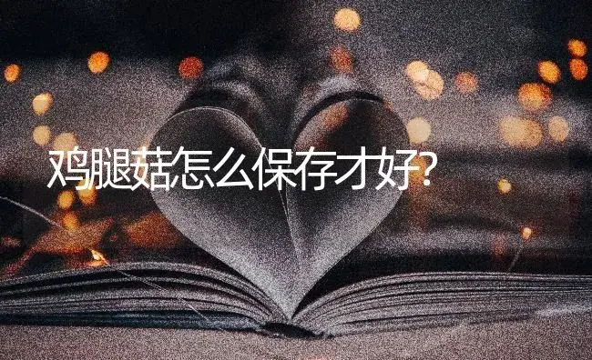 鸡腿菇怎么保存才好？ | 蔬菜种植