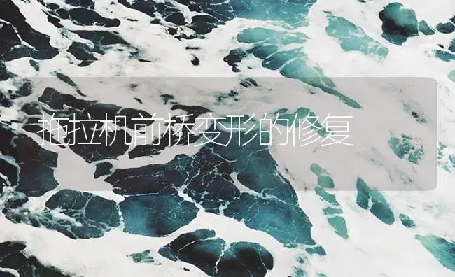 拖拉机前桥变形的修复 | 农资农机