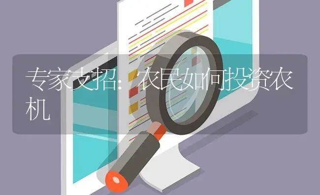 专家支招：农民如何投资农机 | 农资农机