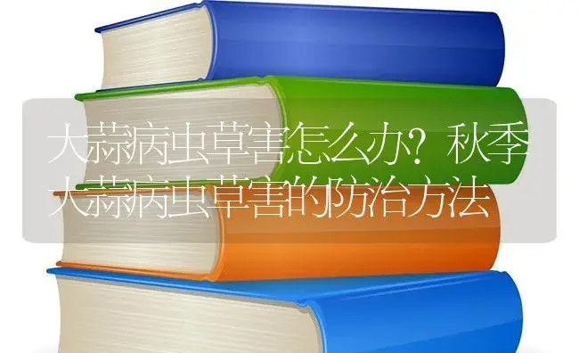 大蒜病虫草害怎么办？秋季大蒜病虫草害的防治方法 | 蔬菜种植