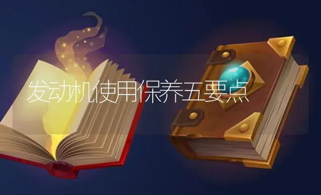 发动机使用保养五要点 | 农资农机