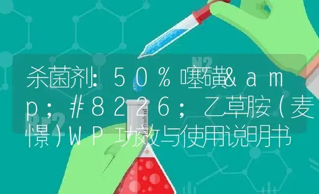 杀菌剂：50%噻磺•乙草胺（麦憬）WP | 适用防治对象及农作物使用方法说明书 | 植物农药