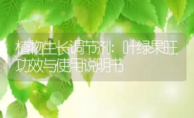 植物生长调节剂：叶绿果旺 | 适用防治对象及农作物使用方法说明书 | 植物农药