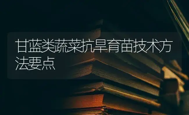 甘蓝类蔬菜抗旱育苗技术方法要点 | 蔬菜种植