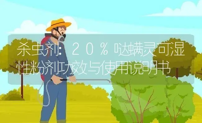 杀虫剂：20%哒螨灵可湿性粉剂 | 适用防治对象及农作物使用方法说明书 | 植物农药