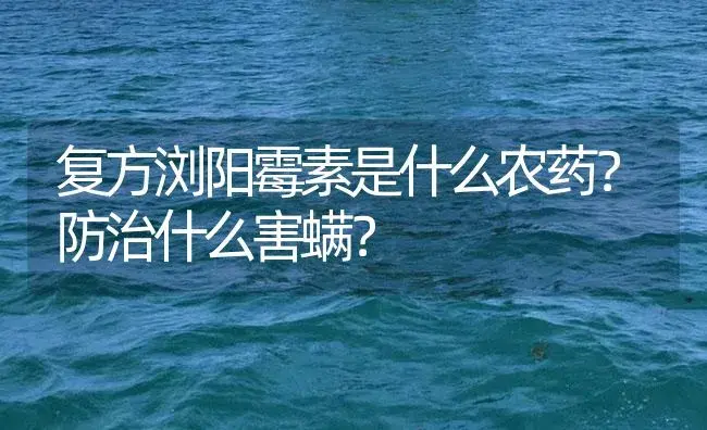 复方浏阳霉素是什么农药？防治什么害螨？ | 植物病虫害